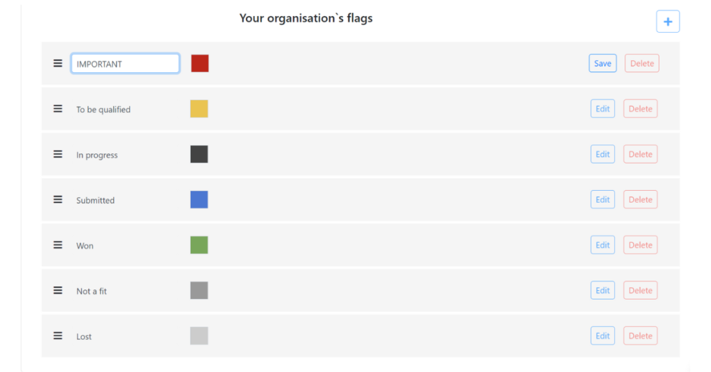 Custom flags feature