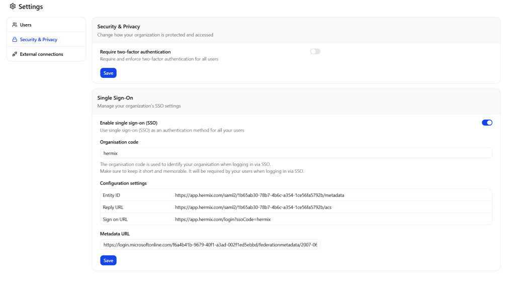 Hermix-Security&Privacy-SSO-Configuration