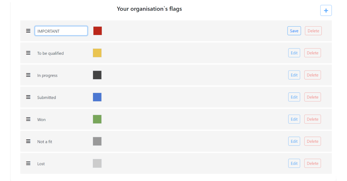 Custom flags feature