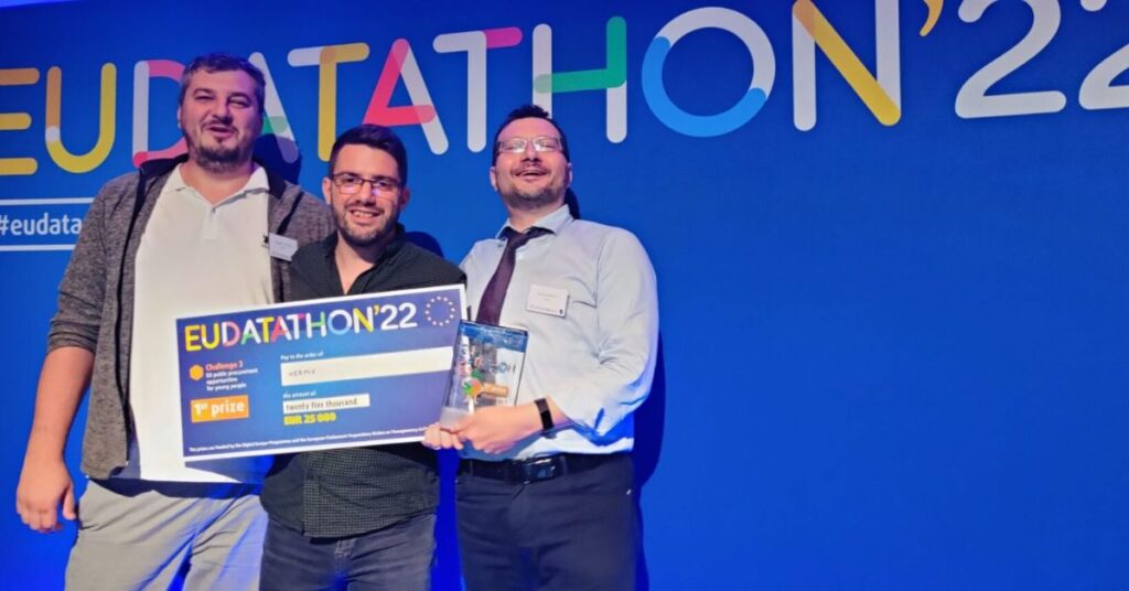 Hermix wins the EU Datathon organized by the EU Publications Office – European Commission, and is recognised as the best application for public procurement for young Europeans