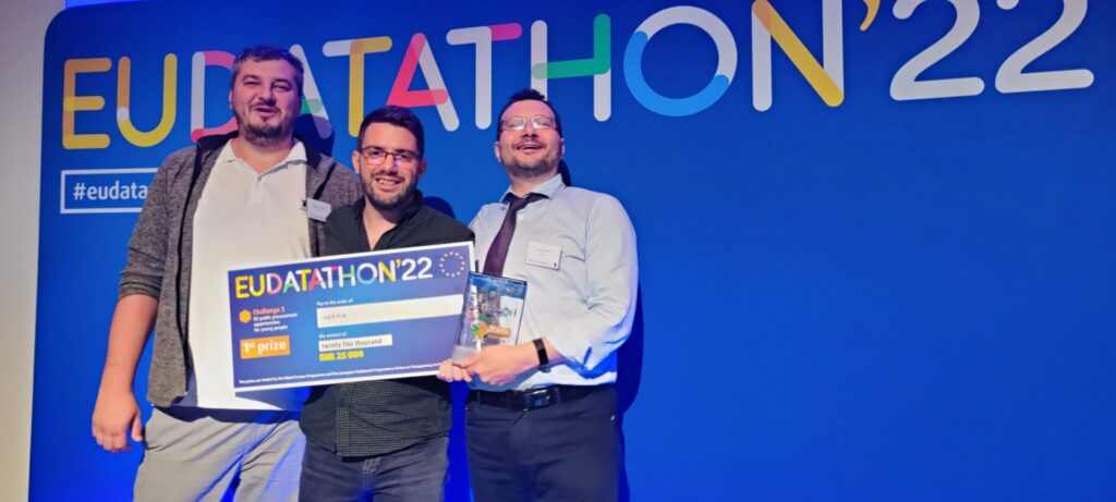 Hermix wins the EU Datathon organized by the EU Publications Office – European Commission, and is recognised as the best application for public procurement for young Europeans