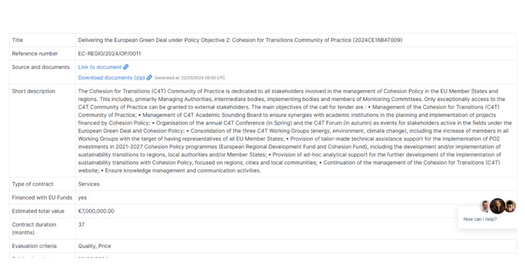 New Hermix features: tender documents, QA, AI summarization, Belgium data