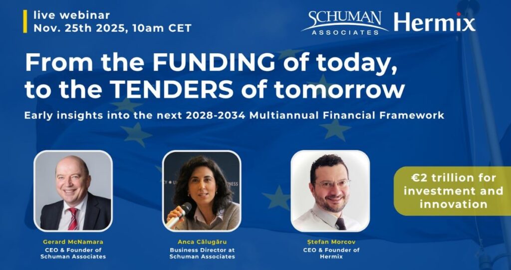 From the FUNDING of today, to the TENDERS of tomorrow, live webinar