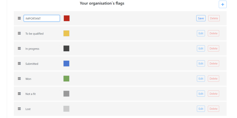 Custom flags feature