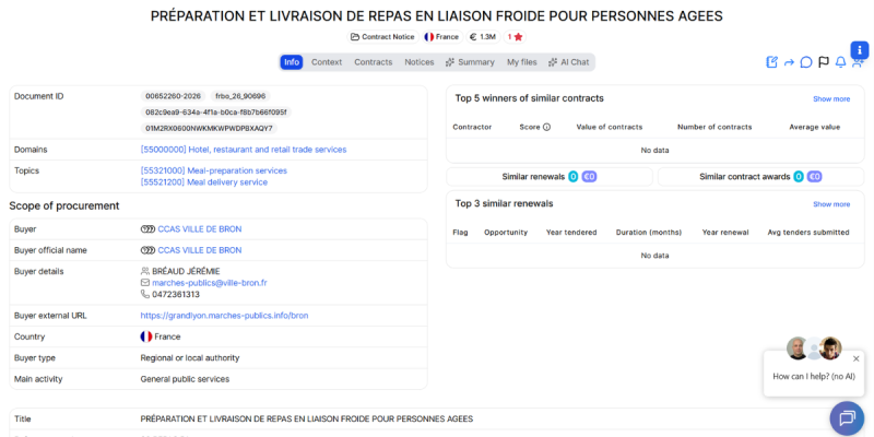 PRÉPARATION ET LIVRAISON DE REPAS EN LIAISON FROIDE POUR PERSONNES AGEES