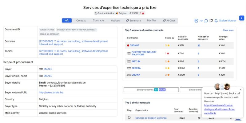 Services d’expertise technique à prix fixe